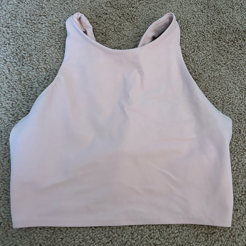 Athleta Light Pink Conscious Crop Sports Bra